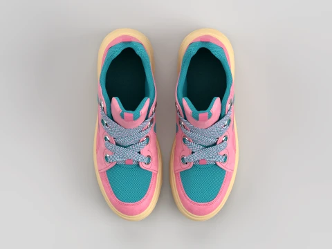 Skater Pink Shoe Sneaker 3D Model