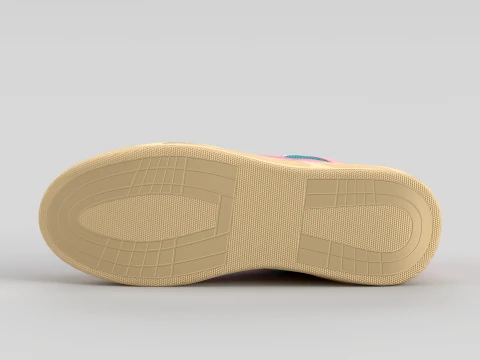 Skater Pink Shoe Sneaker 3D Model