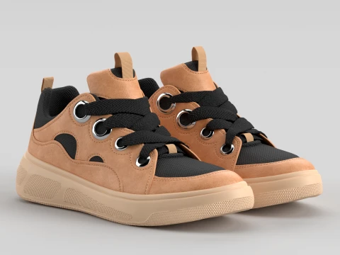 Baskets Skater Camel Modèle 3D