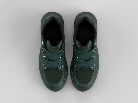 Skater Green Shoe Sneaker 3D Model