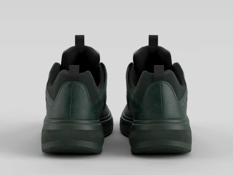Skater Green Shoe Sneaker 3D Model