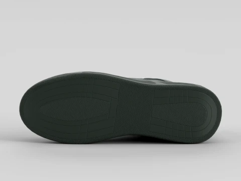 Skater Green Shoe Sneaker 3D Model