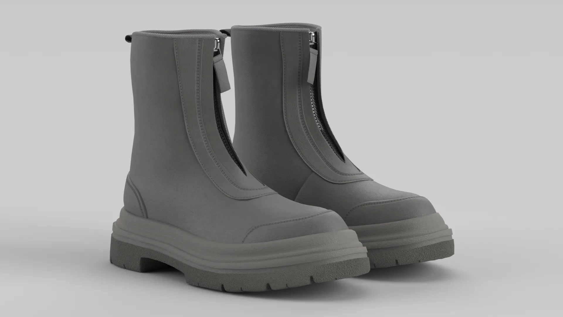 Calf Boot Charcoal 3D Model .c4d .max .obj .3ds .fbx .stl .blend 