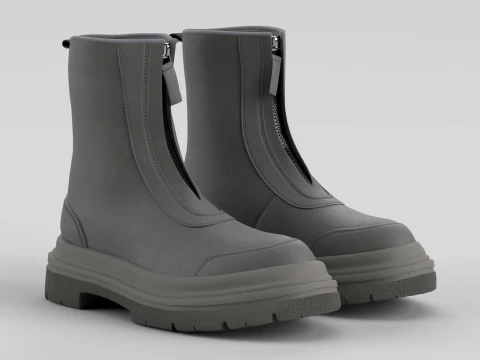 Calf Boot Charcoal 3D Model