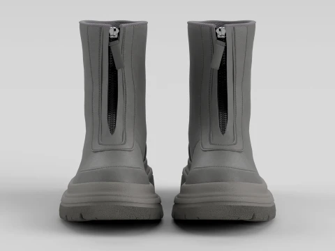 Calf Boot Charcoal 3D Model