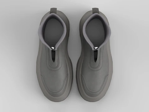 Calf Boot Charcoal 3D Model