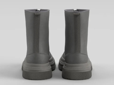 Calf Boot Charcoal 3D Model