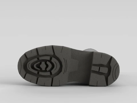 Calf Boot Charcoal 3D Model