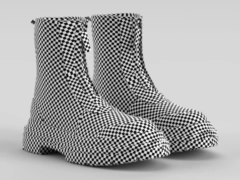 Calf Boot Charcoal 3D Model