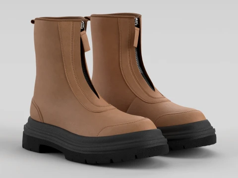 Bota de bezerro cinza Modelo 3D