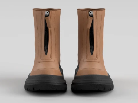 Calf Boot Taupe 3D Model