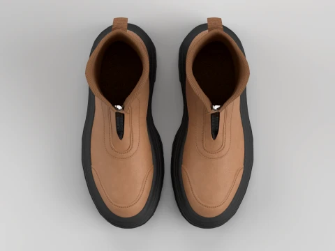 Calf Boot Taupe 3D Model