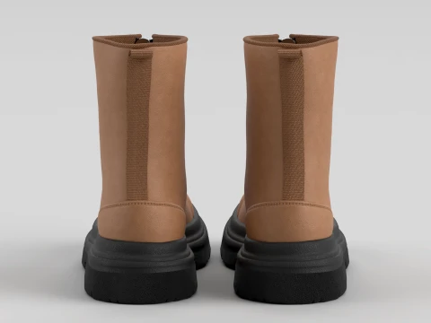 Calf Boot Taupe 3D Model