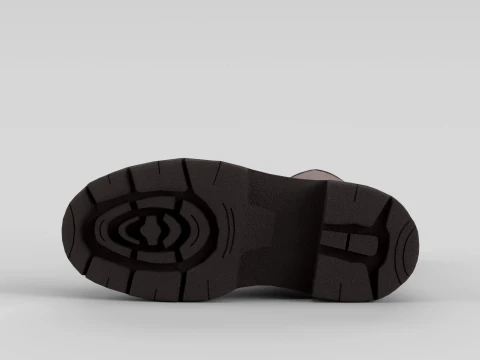 Calf Boot Brown 3D Model