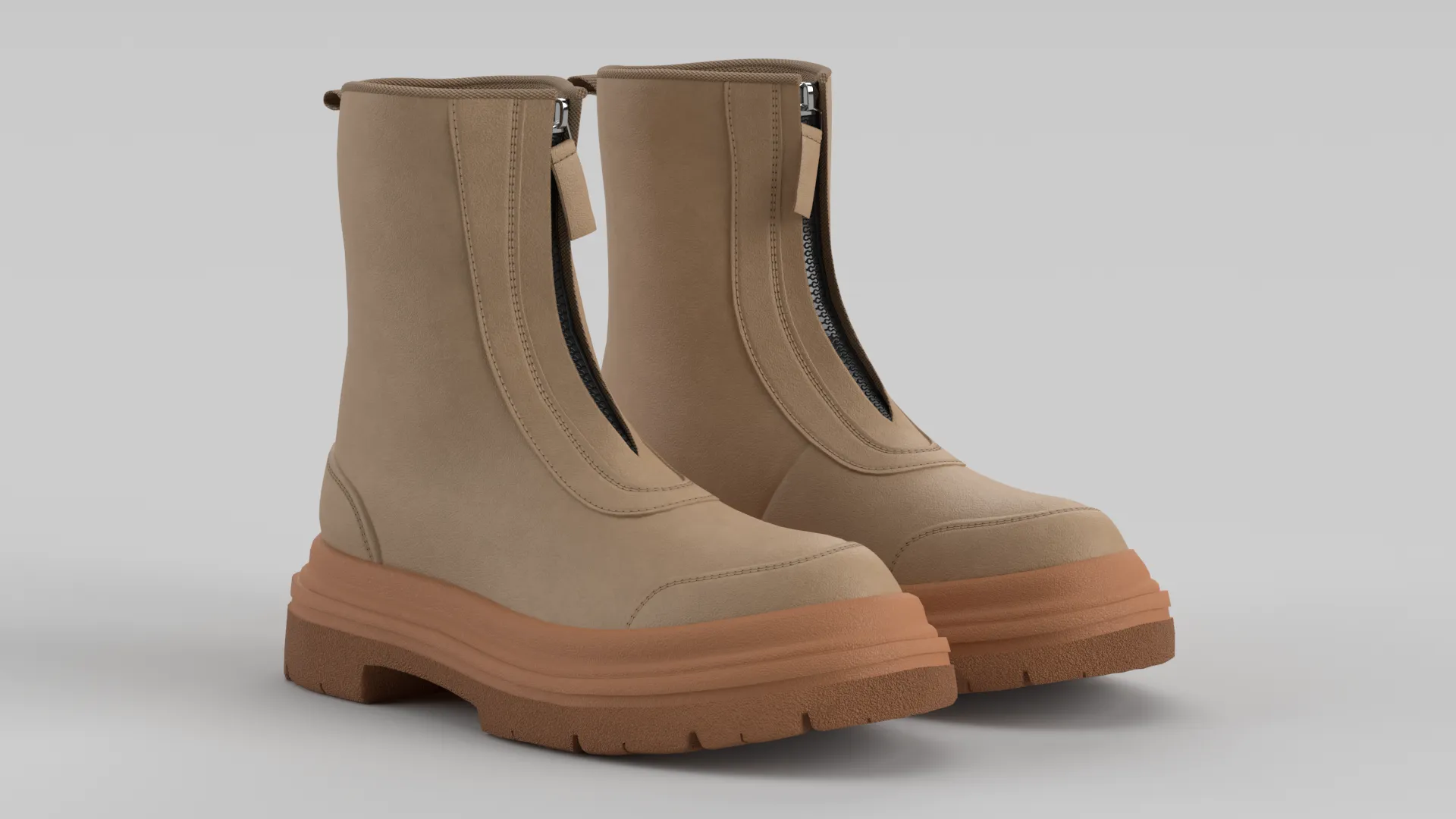 Calf Boot Sand 3D Model .c4d .max .obj .3ds .fbx .stl .blend 