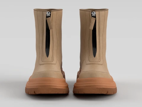 Calf Boot Sand 3D Model