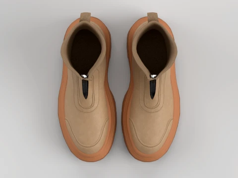 Calf Boot Sand 3D Model