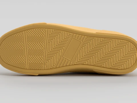 Crawler Beige Shoe Sneaker 3D Model