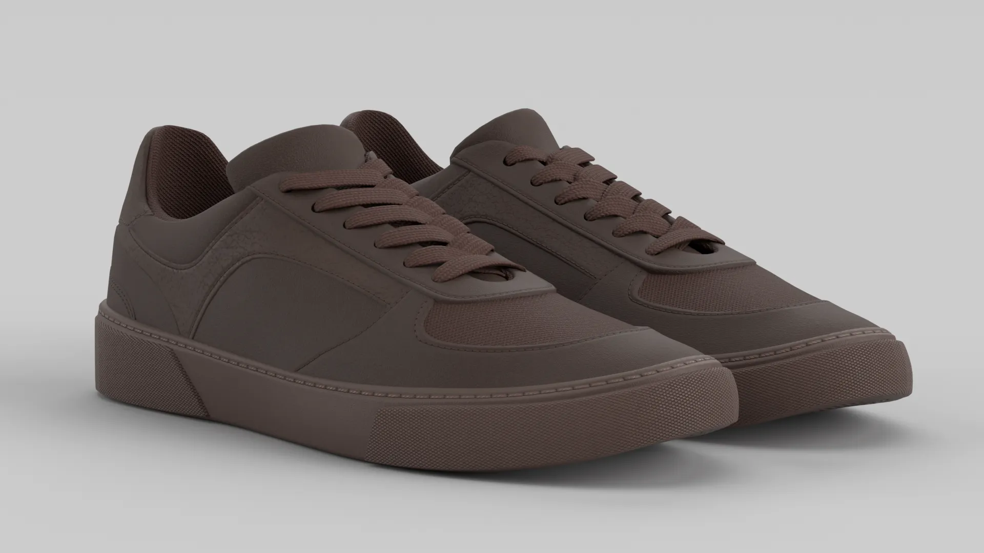 Crawler Brown Shoe Sneaker 3D Model .c4d .max .obj .3ds .fbx .stl .blend 