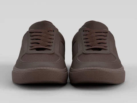 Crawler Brown Shoe Sneaker 3D Model