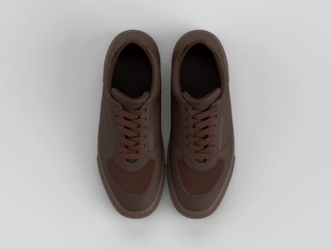 Crawler Brown Shoe Sneaker 3D Model