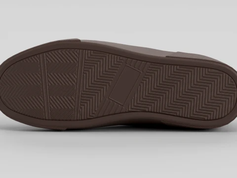 Crawler Brown Shoe Sneaker 3D Model