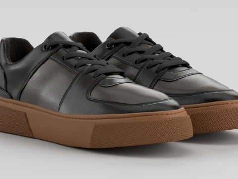 AeroMint Black Shoe Sneaker 3D 모델