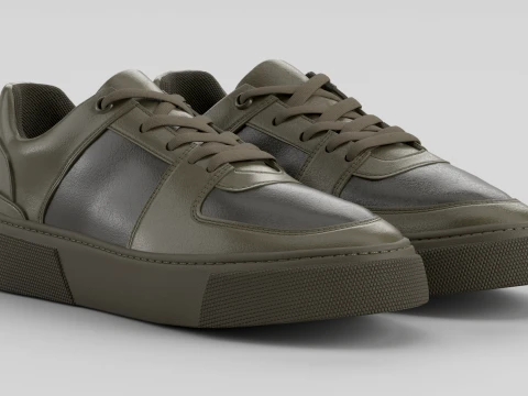 AeroMint Khaki Shoe Sneaker 3D Model