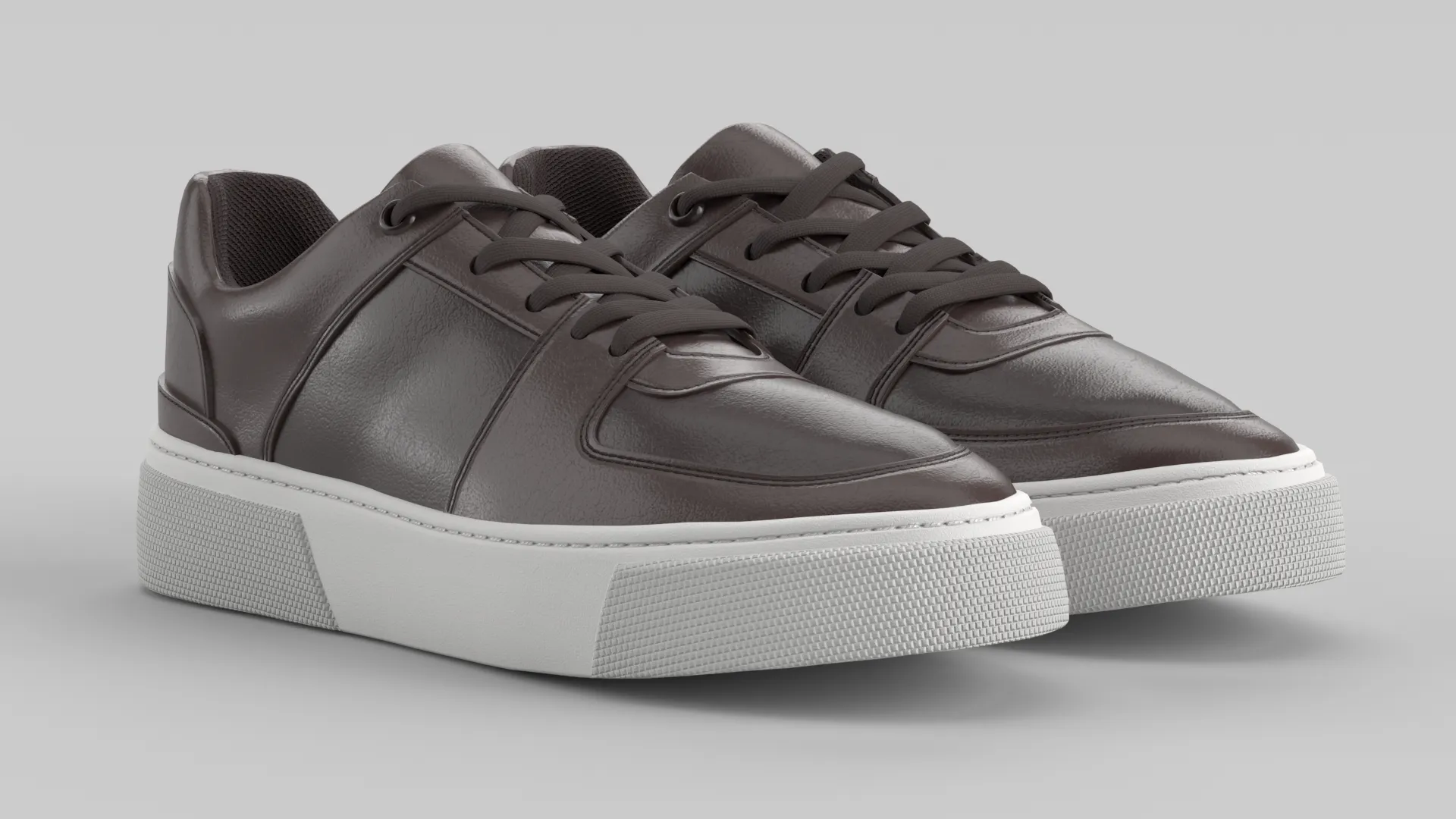 AeroMint Brown Shoe Sneaker 3D Model .c4d .max .obj .3ds .fbx .stl .blend 