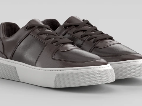 Sneaker da scarpa marrone AeroMint Modello 3D