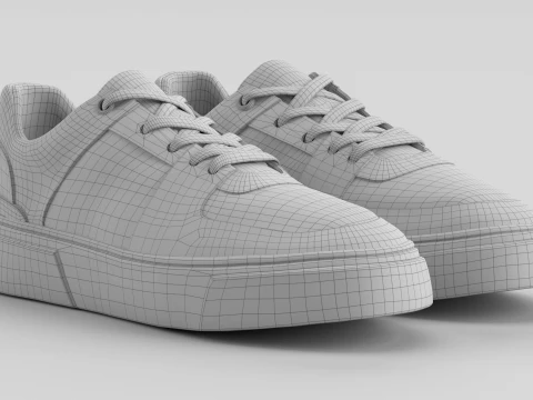 AeroMint Brown Shoe Sneaker 3D Model