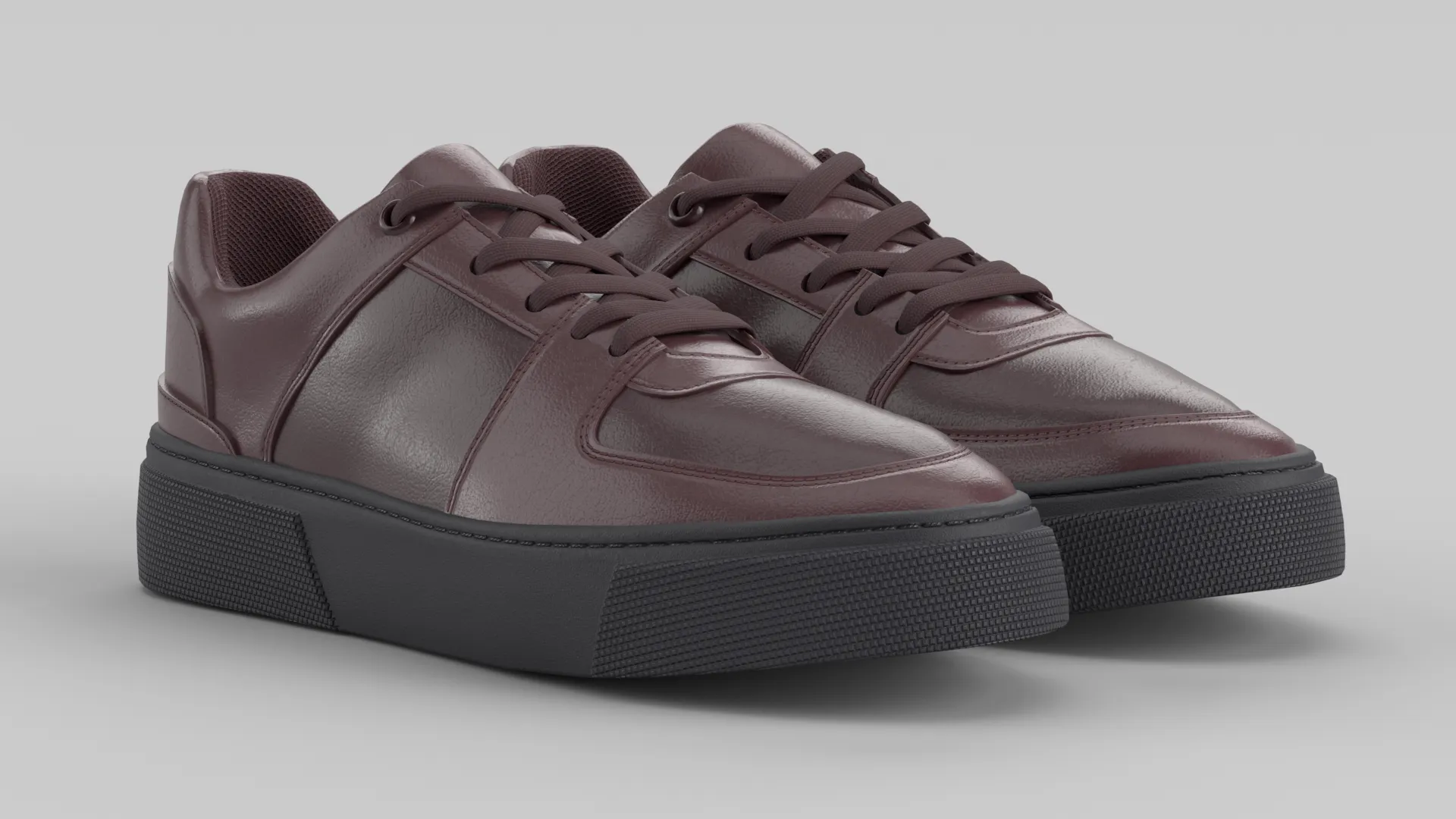 AeroMint Burgundy Shoe Sneaker 3D Model .c4d .max .obj .3ds .fbx .stl .blend 