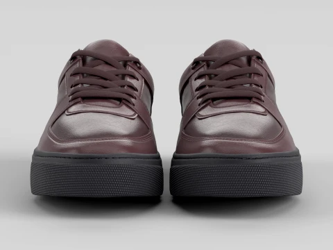 AeroMint Burgundy Shoe Sneaker 3D Model