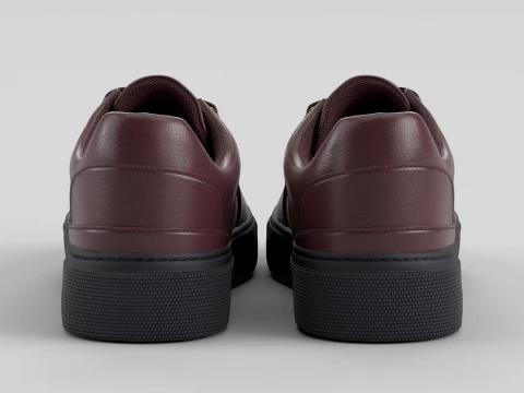 AeroMint Burgundy Shoe Sneaker 3D Model