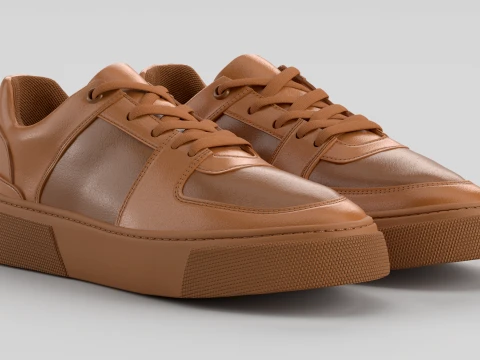 AeroMint Light Brown Shoe Sneaker 3D Model