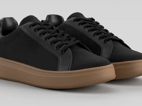 Archer Black Shoe Sneaker Modelo 3D