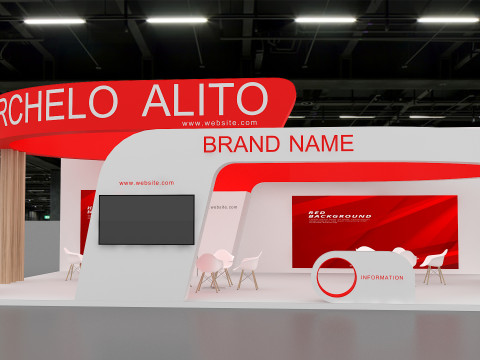 Exhibition booth tradeshow Model 3D