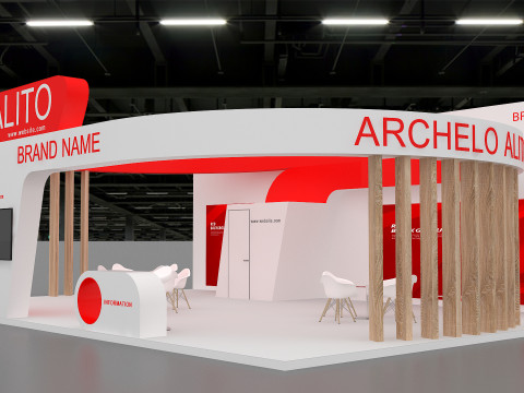 Exhibition booth tradeshow Model 3D