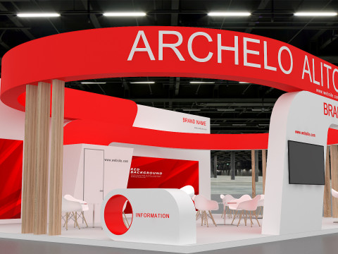 Exhibition booth tradeshow Model 3D