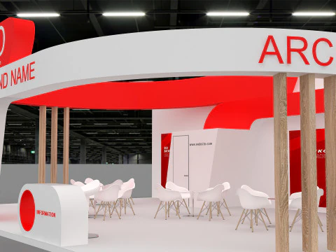 Exhibition booth tradeshow 3D Model