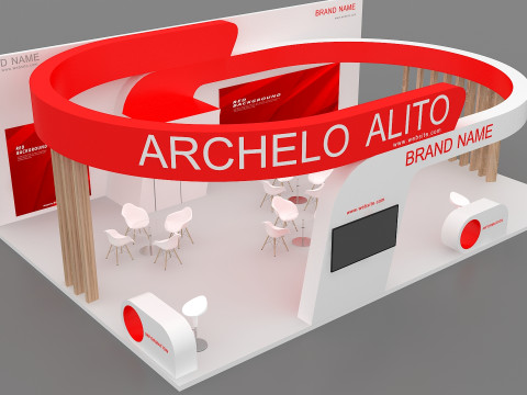 Exhibition booth tradeshow Model 3D