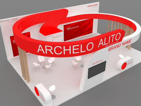 Exhibition booth tradeshow Model 3D