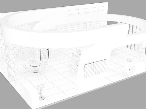 Exhibition booth tradeshow Model 3D