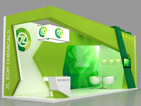 3d exhibition model Modelo 3D