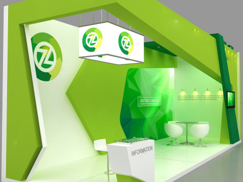 3d exhibition model Modelo 3D