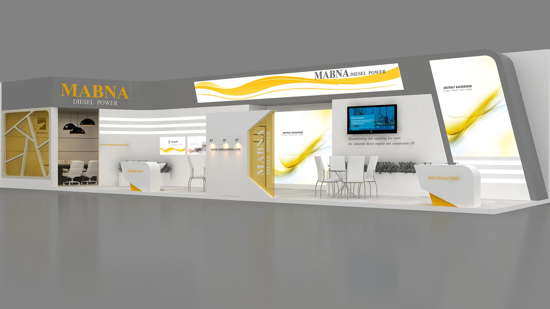 Exhibition booth tradeshow 3D Model .c4d .max .obj .3ds .fbx .stl .blend