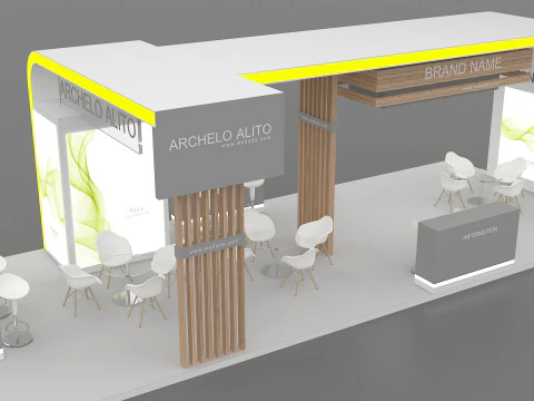 Exhibition booth tradeshow 3D Model