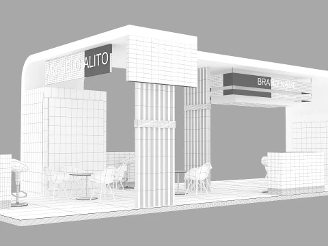 Exhibition booth tradeshow 3D Model