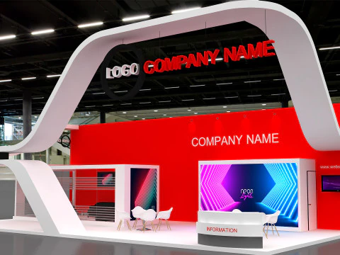 3D Exhibition Booth Design 3D Model