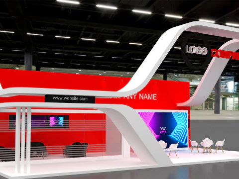 3D Exhibition Booth Design 3D Model